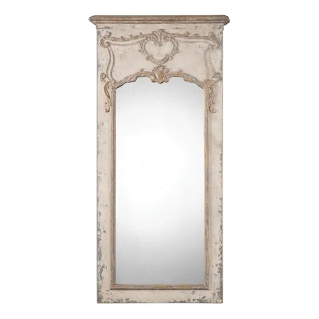 Carlazzo Antiqued White Mirror